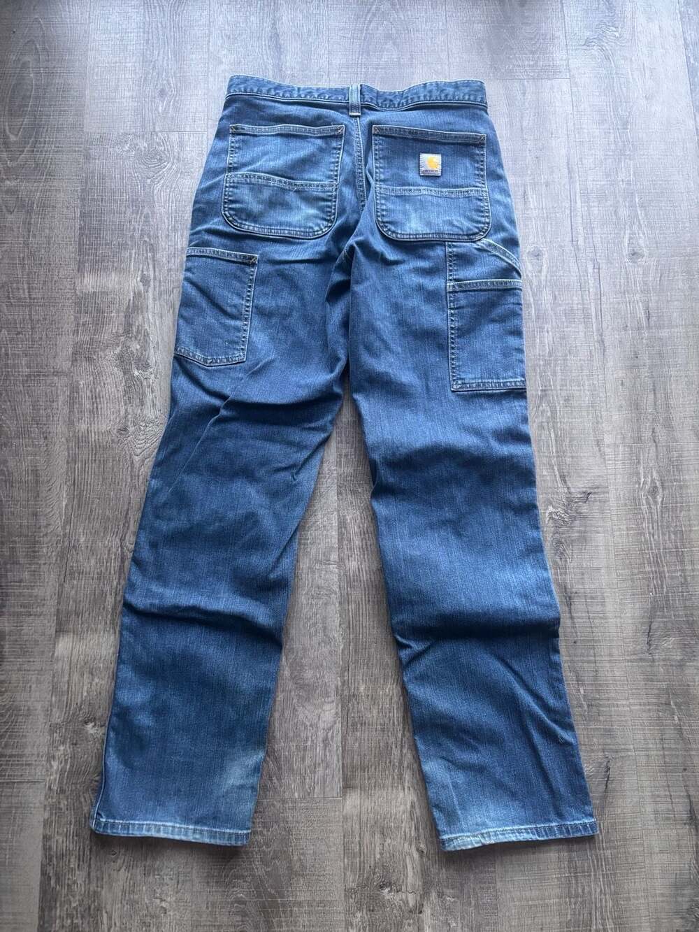 Carhartt Relaxed Fit Double-Front Denim Work Pants Carpenter Jeans